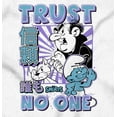thumbnail image 2 of The Smurfs Cool Kanji Trust No One Men's Long Sleeve Tee T Shirt Brisco Brands X, 2 of 6