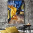 thumbnail image 4 of Pinturas al óleo clásicas, arte de pared, Van Gogh, cafetería, terraza nocturna, carteles en lienzo e impresiones, decoración para sala de estar, dormitorio, regalos, 4 of 5