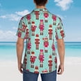 thumbnail image 6 of Soldier Nutcracker Hawaiian Shirts For Men, Summer Short-Sleeve Relaxed-Fit Button-Down Shirts Small, 6 of 9