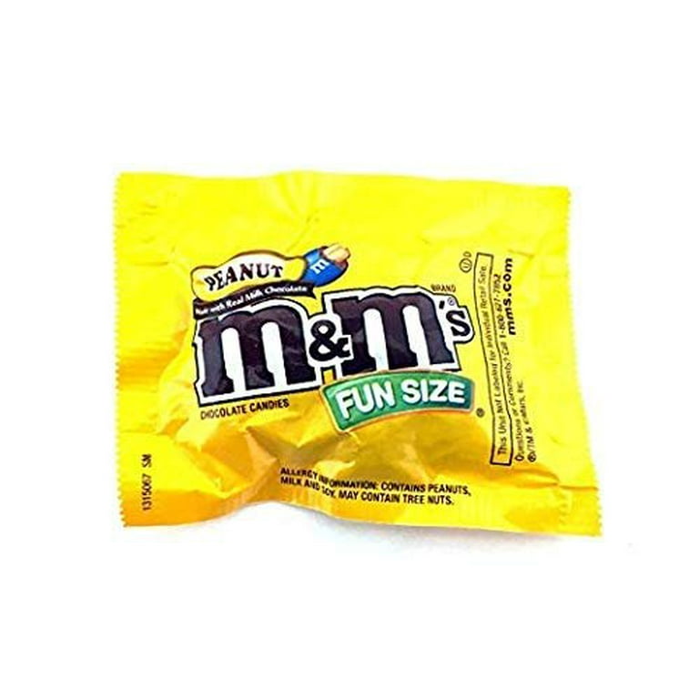 Blair Candy Milk Chocolate Peanut M&Ms Fun Sized Individual Bags - 3lb Resealable Stand Up Bag (Approx. 70 Pieces) - Bulk Milk Chocolate Bulk Filler