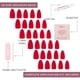 thumbnail image 4 of Press On Nails, glamnetic, rojo intenso, opaco, brillante, corto, almendra, 4 of 6