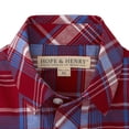thumbnail image 2 of Hope & Henry Boys' Poplin Short Sleeve Button Down Shirt, 2 of 3