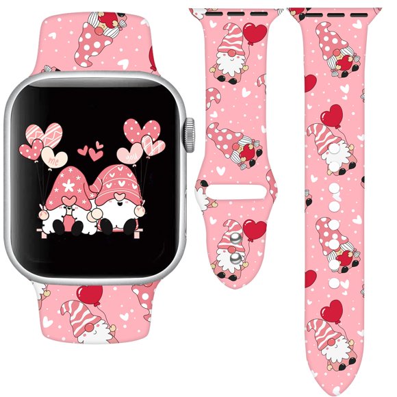 Correa De Reloj De San Valentín Compatible Con Apple Watch Band De 38 Mm, 40 Mm, 41 Mm Para Mujeres Y Hombres, Repuesto De Silicona Suave, Accesorios Deportivos, Correa De Repuesto Para Iwatch Series