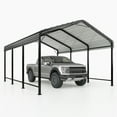 thumbnail image 7 of NETAJE 10'x15' Outdoor Heavy-Duty Metal Carport with Enhanced Base & Galvanized Steel Roof for Car, Boats and Truck, 7 of 7