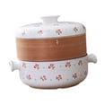 thumbnail image 3 of Olla de cerámica para cocinar, , utensilios de cocina multiusos con tapa, cazuela tradicional, para servir olla caliente, cocinar arroz 25 litros, 3 of 8