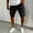 (Casual 19)Black, variant on Mens Casual Shorts Fashion Breeches Summer Solid Color Button Zipper Pocket Bandage Elastic Waist Short Pants