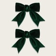 thumbnail image 6 of CXHEGBEJ Velvet Hair Bows Claw Clip For Female 3" Hair Ribbon Clips Alligator Clips Hair for Women Party Dress Headwear Hair Styling Accessories Blackish Green, 6 of 7