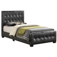 thumbnail image 3 of Passion Furniture Diamond Black Twin Panel Beds, 3 of 3