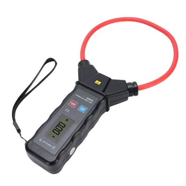 Pinza Amperimétrica De Corriente CA, Pinza Amperimétrica Flexible De Corriente CA De Alta Precisión Pantalla LCD Retroiluminada Muestreo Rápido Fuerte Antiinterferencias Para