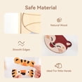 thumbnail image 4 of WJCA Emotion Learning Puzzle for Toddlers with Expressive Animal Faces, Shape Matching Game for Early Childhood Development & Motor Skill Practice, Educational Toy for Preschool Kids, Natural Wood Fin, 4 of 8