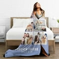 thumbnail image 4 of Personalized Custom Blanket with Photo Birthday Gifts for Family Son Daughter Wife Husband, Birthday for Her Him, Women Men Gifts Fits Couch Bedroom Living Room, 4 of 6