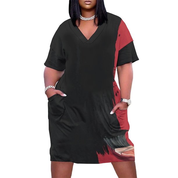 Paint It-vestido negro holgado con bolsillos para mujer ropa de playa de lujo para fiesta de noche y graduación