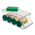 thumbnail image 2 of iDesign Recycled Plastic Beverage Fridge Organizer Bin with Lid – 13.84" x 5.7" x 5.8", Clear Plastic, 2 of 5