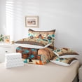 thumbnail image 6 of Manfei Western Hippie Aztec Twin Bedding Sets 7-Piece for Adult, Rustic Bohemian Bedding Comforter Set, Wheat Brown Square Triangle Reversible Sheet Sets, Luxury Bedroom Decor, 6 of 8