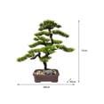thumbnail image 2 of Árbol de bonsái artificial de estilo chino con madera realista y plantas falsas de maceta de cerámica for oficina en casa, 2 of 5