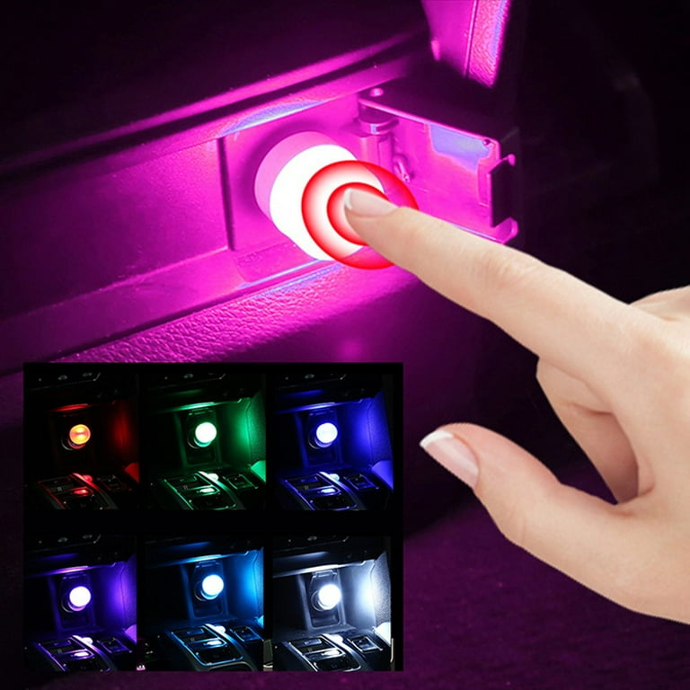 cigarette lighter lamp Car Interior Ambient Lamp Cigarette Lighter USB LED Light Pink Purple  Universal Car Light Neon Atmosphere Lights