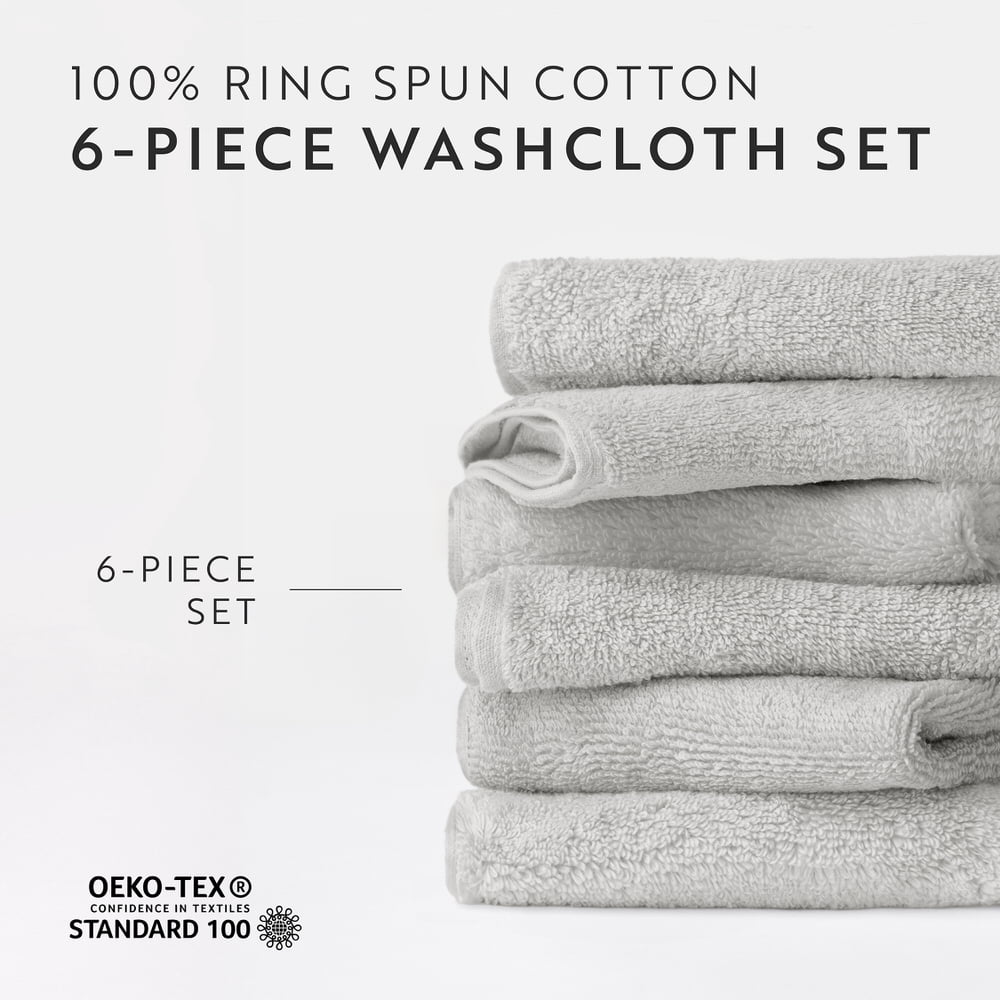 Noble Linens 6 pack Cotton Washcloths