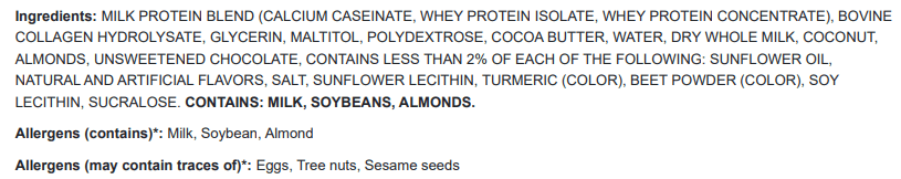 Barebells Protein Bars Coconut Almond Caramel 55g