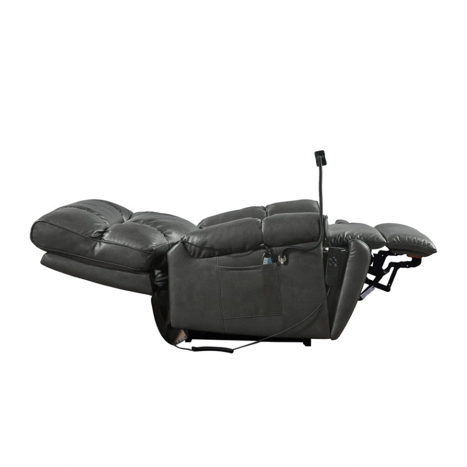 MAYEERTY Zero Gravity Power Recliner: Comfortable Lying with Massage & Heat, Phone Holder, Side Pockets & USB Ports