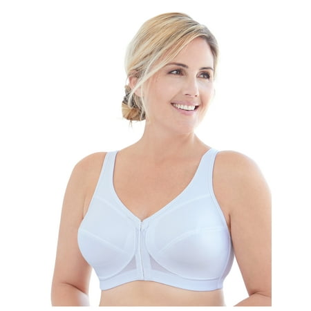 

Glamorise Full Figure Plus Size MagicLift Front-Closure Posture Back Bra Wirefree #1265