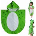 thumbnail image 2 of Children's Bath Towel Dinosaur Hooded Baby Towel, Cotton, Green, 60*120cm, 2 of 5