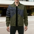 thumbnail image 2 of ZACPNCV Men Wool Loose Fit Loose Vintage Denim Jackets Man Cargo Button Jean Coat, 2 of 5