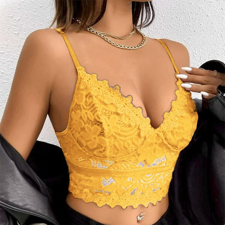 Yellow bra top, Spara 80% tillgängliga stor rabatt 