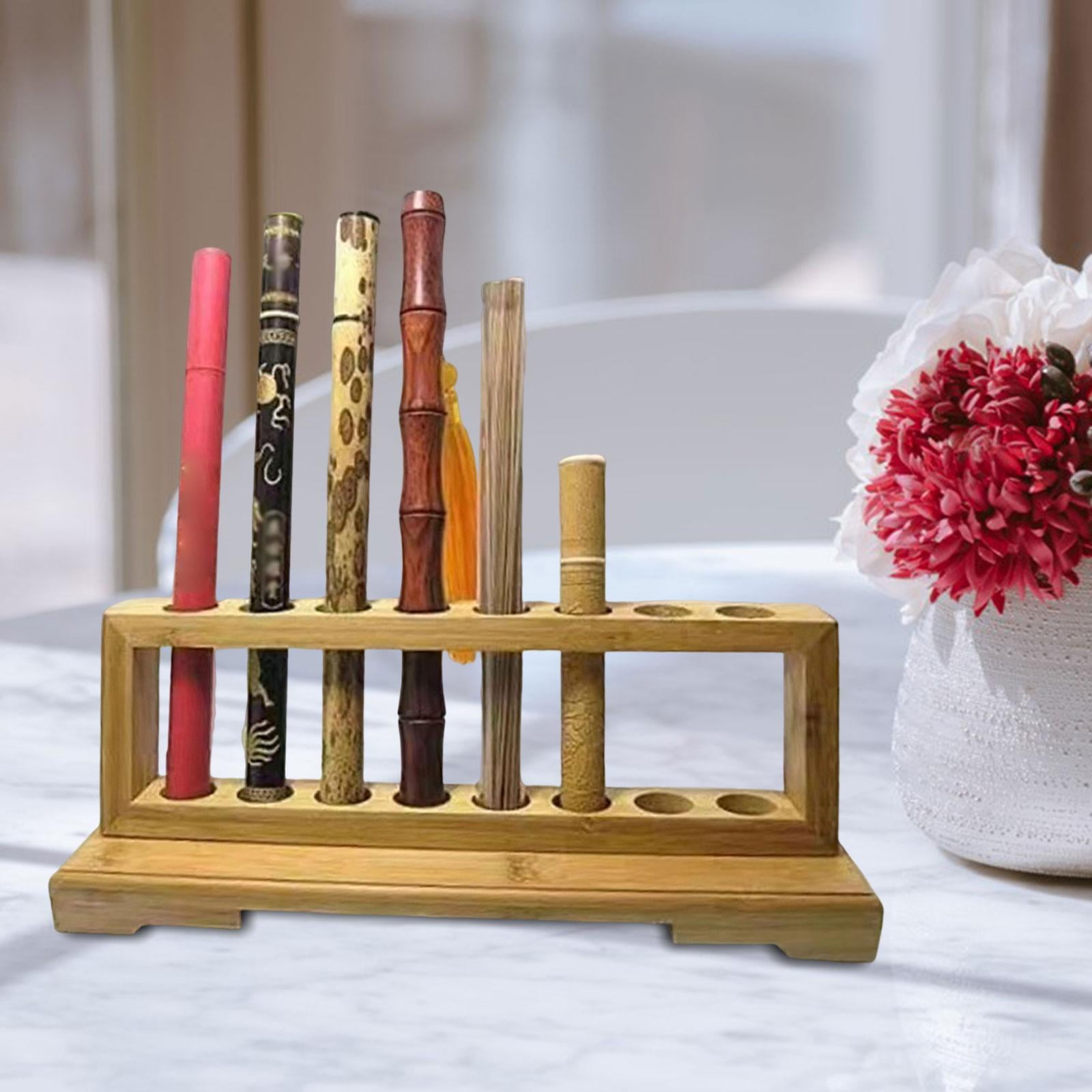 WLPZXP Incense Stick Tube Holder Display Stand Wood Exhibition Tea Display Storage Rack