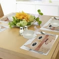 thumbnail image 4 of Ambesonne Owl Place Mats Set of 4, Animal Coffee Student, Standard Size, Cinnamon Sand Brown, 4 of 6
