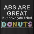 thumbnail image 2 of 9 Crowns Tees Abs Are Great But Have You Tried Donuts Graphic T-Shirt (Juniors Black, XS), 2 of 3