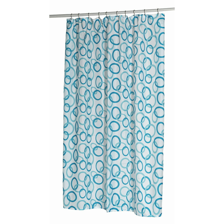 Live Life Stall Size Water Repellant Fabric Shower Curtain Liner 54 X 78 Blue Circles Com