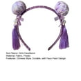 thumbnail image 7 of Mightlink Girls Headband with Faux Pearl Tassel Design Chinese Style Double Bun Hair Hoop Headwear Accessories for Everyday Life, 7 of 7