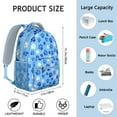 thumbnail image 6 of Blue Dog Paw Footprint Backpack for School,Cute School Bag,Schoolbag with Adjustable Shoulder Straps & Padded Back,15.3"x11"x6.7", 6 of 6