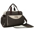thumbnail image 2 of Bolsa de Pañales Grande para Bolsas para Pañales Multifuncionales para Bebés Tote Travel Lunares marrón CUTICAT Bolso tote para cambiar pañales, 2 of 8