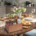 thumbnail image 2 of Natural Wooden Flatware Organizer,Multi-Purpose Storage Container for Kitchen Counter, Party, Table, Camping, Picnic, 2 of 5