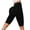 Black, variant on Elastic High Waist Chafing Gym Shorts, Ladies Soft Quick Drying Casual Running Yoga Shorts Pink XXXXXL