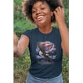 thumbnail image 2 of 4th Of July American Flag Bald Eagle Women's Juniors Soft T Shirt, 2 of 5