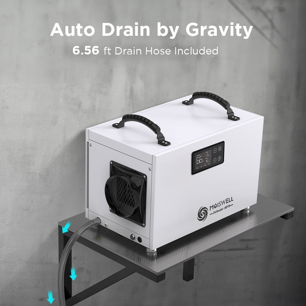 145 Pints Energy Star Commercial Dehumidifier for 6,000 sq. ft. Crawlspace Auto Restart