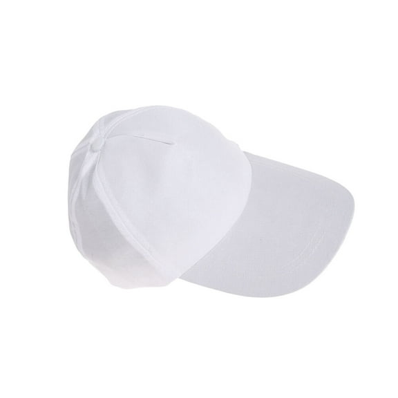 LOLIPPYY Set of 5 White Cotton Baseball Caps with Breathable Mesh, Blank Peak Caps for Outdoor Painting