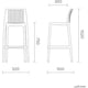 thumbnail image 3 of Milos Bar Stool, Set de 2, Taburete Inyectado en Polipropileno,Fibra de Vidrio,Protección UV, Altura 75cm, Apilable, Respaldo y Reposapiés, Sala de Fiesta, Patio, Cocina y Bar (Negro Grafito), 3 of 7