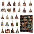 thumbnail image 1 of Caja ciega navideña de Adviento, calendario de cuenta atrás, caja ciega, colgante de libro acrílico, colgante para árbol de Navidad, 1 of 5