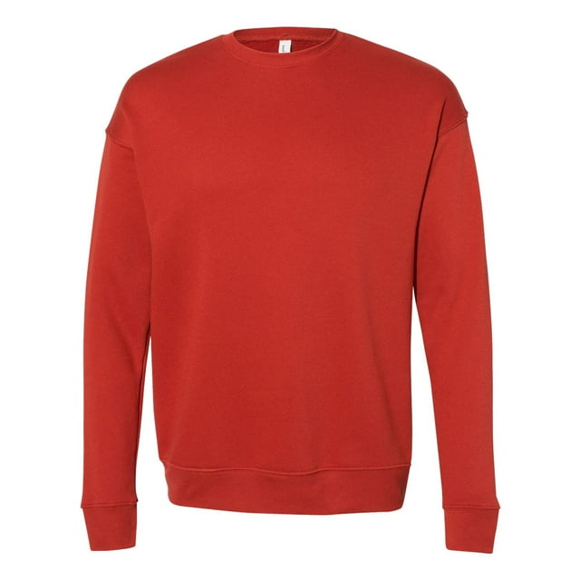 Bella Canvas Men`s Drop Shoulder Fleece, S, Brick