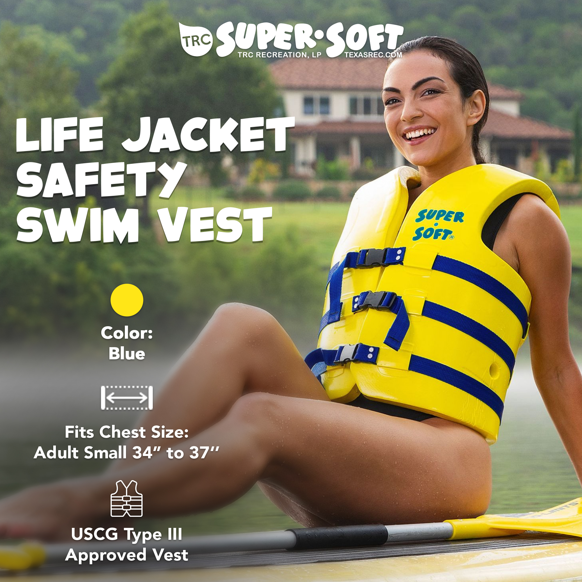 Gilet De Sauvetage Adulte Réglable - Pour Kayak, Paddle, Bateau - Flotteurs Poitrine, Sifflet Et Bandes Réfléchissantes