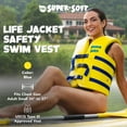 thumbnail image 2 of TRC Recreation Super Soft Adult XS Size Life Jacket Foam Swim Vest, Yellow, 2 of 8