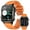 Orange, variant on QX12 1.96'' HD Big Screen Smart Watch for Men with LED Flashlight Rugged Smartwatch with Bluetooth Call 100+ Sports Modes Fitness Watch for iOS Android, 1pc, Blue