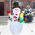 thumbnail image 4 of 5ft Christmas Inflatables Blow Up Yard Decorations, Upgrade Snowman Xmas Inflatable with Rotating LED Lights for Indoor Outdoor Yard Garden Christmas Decorations, 4 of 10