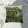 thumbnail image 2 of HENGT Pillowcase Shamrock Truck from St Patrick's Day Spring Pillow Covers Happy Shamrock Sofa Couch Cushion Case for Outdoor Home Decor Green Lucky Shamrock Pillow Case, 2 of 5