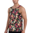 thumbnail image 2 of Daiia Many Kind Of Flowers Printed Men's Quick Dry Fit Muscle Tank Top Slim-Fit Tank Workout Tank Top Lightweight Sports Tank Top-, 2 of 7