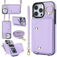 thumbnail image 2 of Crossbody Wallet Women Phone Case For IPhone 14 13 12 11 Pro Max X XR XS Max SE 2022 7 8 Plus,Credit Card Holder Phone Case With Strap,PU Leather Purse With Lanyard Zipper Flip Cover, 2 of 5