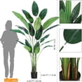 thumbnail image 4 of Artificial Bird of Paradise Plant 7FT(84in) Fake Palm Tree for Indoor Outdoor Modern Decor Faux Plants for Home Office Perfect Housewarming Gift with 20 Trunks Faux Leaves, 4 of 7